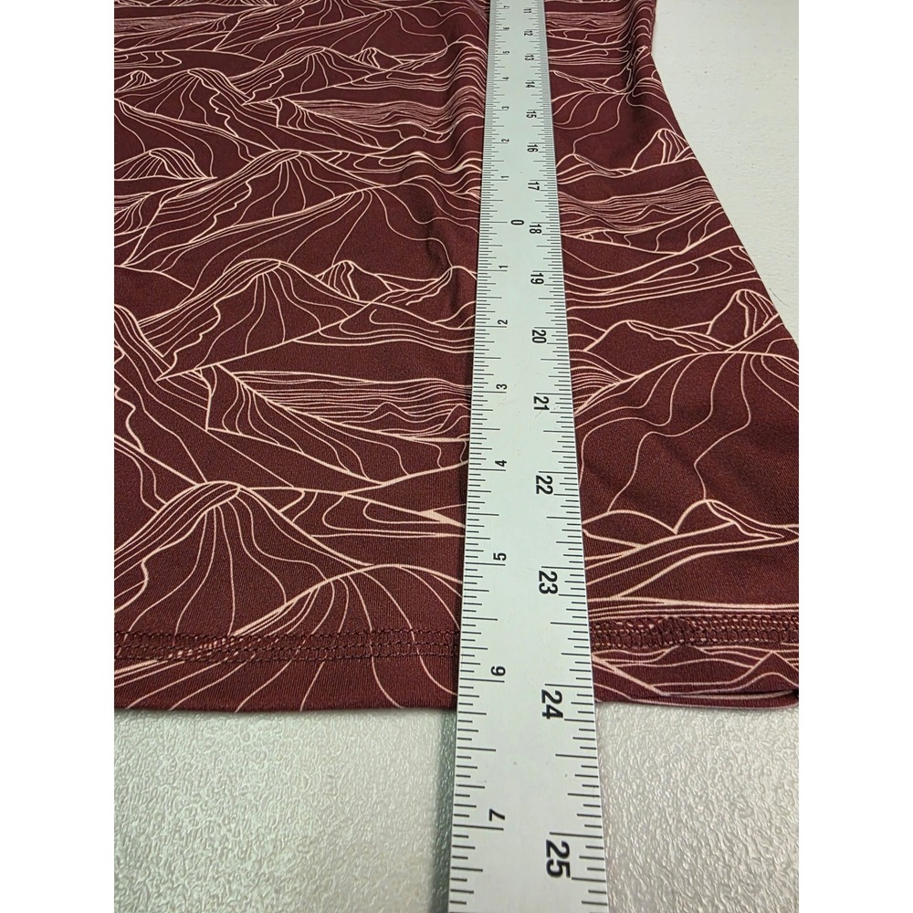 Leap & Stride‎ Mountains Burgundy Performance Base Layer Turtleneck Top L - Picture 6 of 6